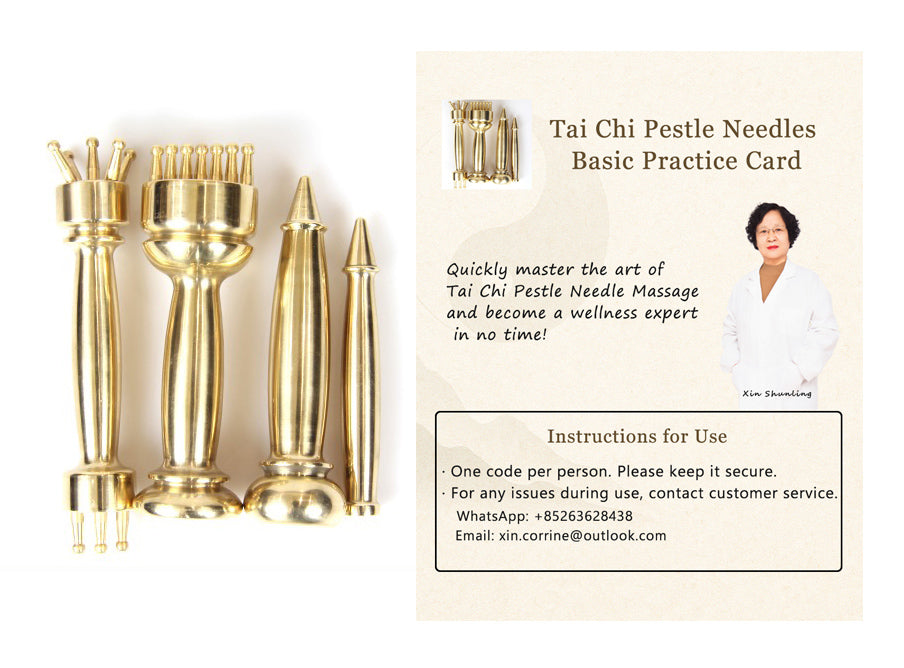 Tai Chi Pestle Needles 4pcs/Set(with Basic Practice Card)